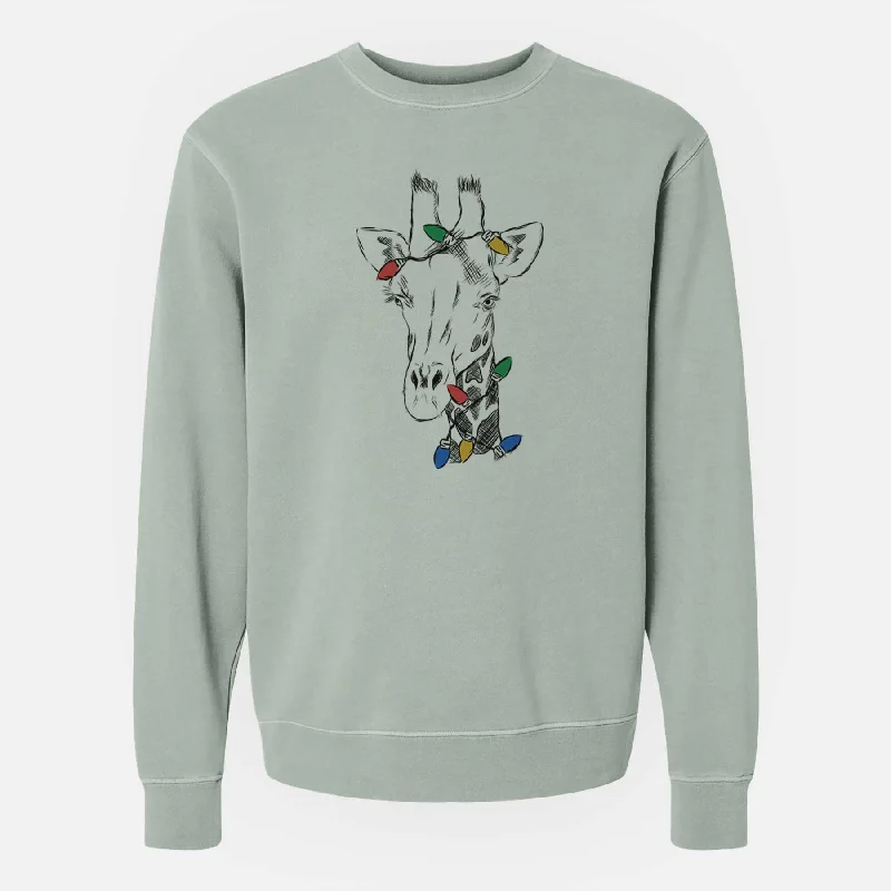 Flash Sale Christmas Lights Geoffrey the Giraffe - Unisex Pigment Dyed Crew Sweatshirt Flash Sale Christmas Lights Geoffrey the Giraffe - Unisex Pigment Dyed Crew Sweatshirt