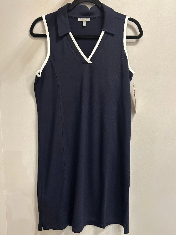 Exclusive Savings wrap-around dressDress Casual Short By Talbots In Blue & White, Size: Mp Exclusive Savings wrap-around dressDress Casual Short By Talbots In Blue & White, Size: Mp